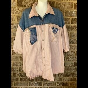 Vintage F R Y D A Y by Frk Club L Denim Button Shirt